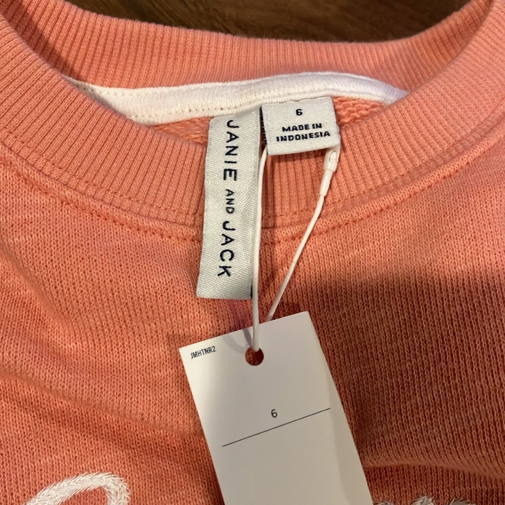 NWT-  Janie and Jack Summer' Preppy Sweatshirt (Unisex) - Picture 5 of 5